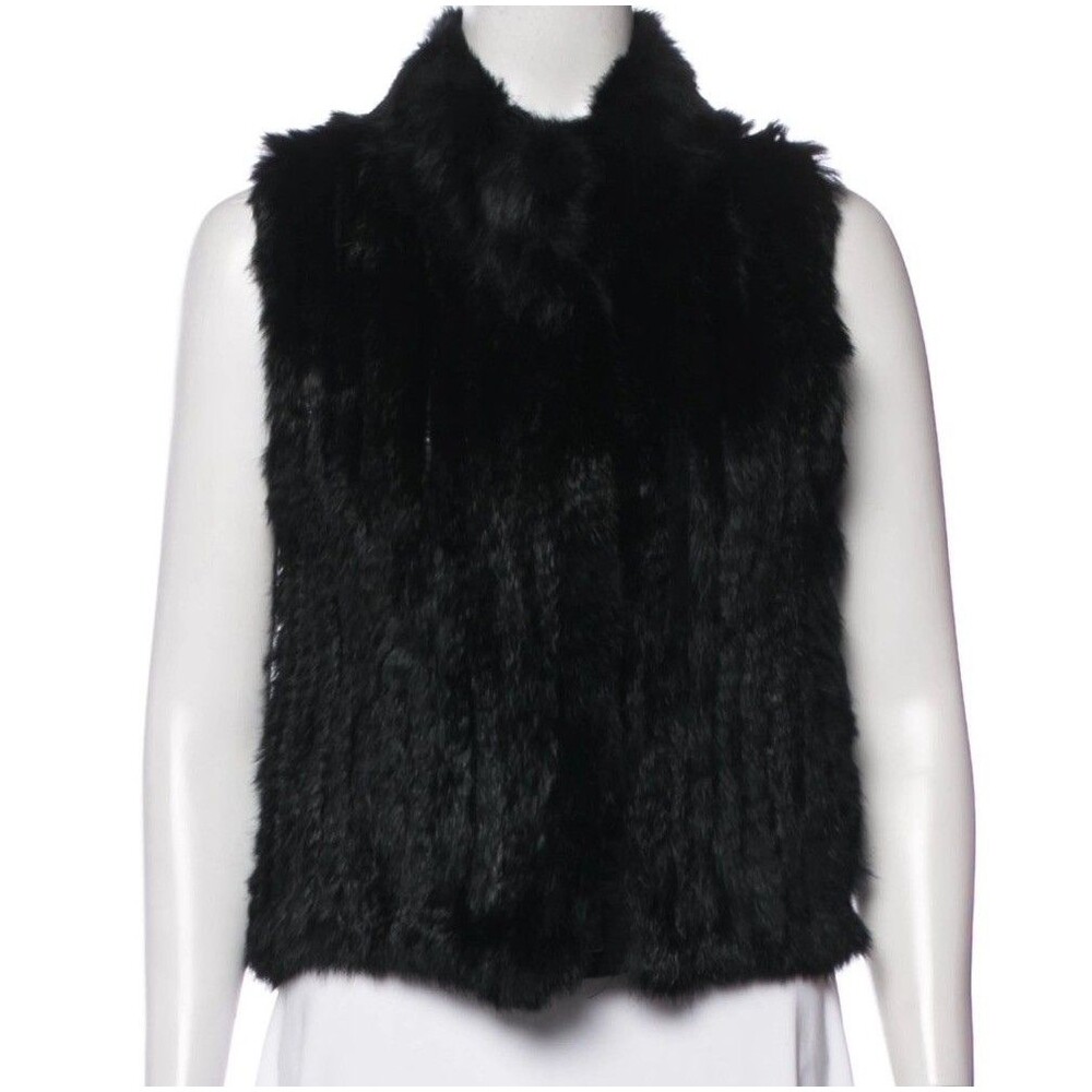 Haute Hippie Haute Hoodie Rabbit Fur Vest Size: Medium NWT $595 - Picture 8 of 8